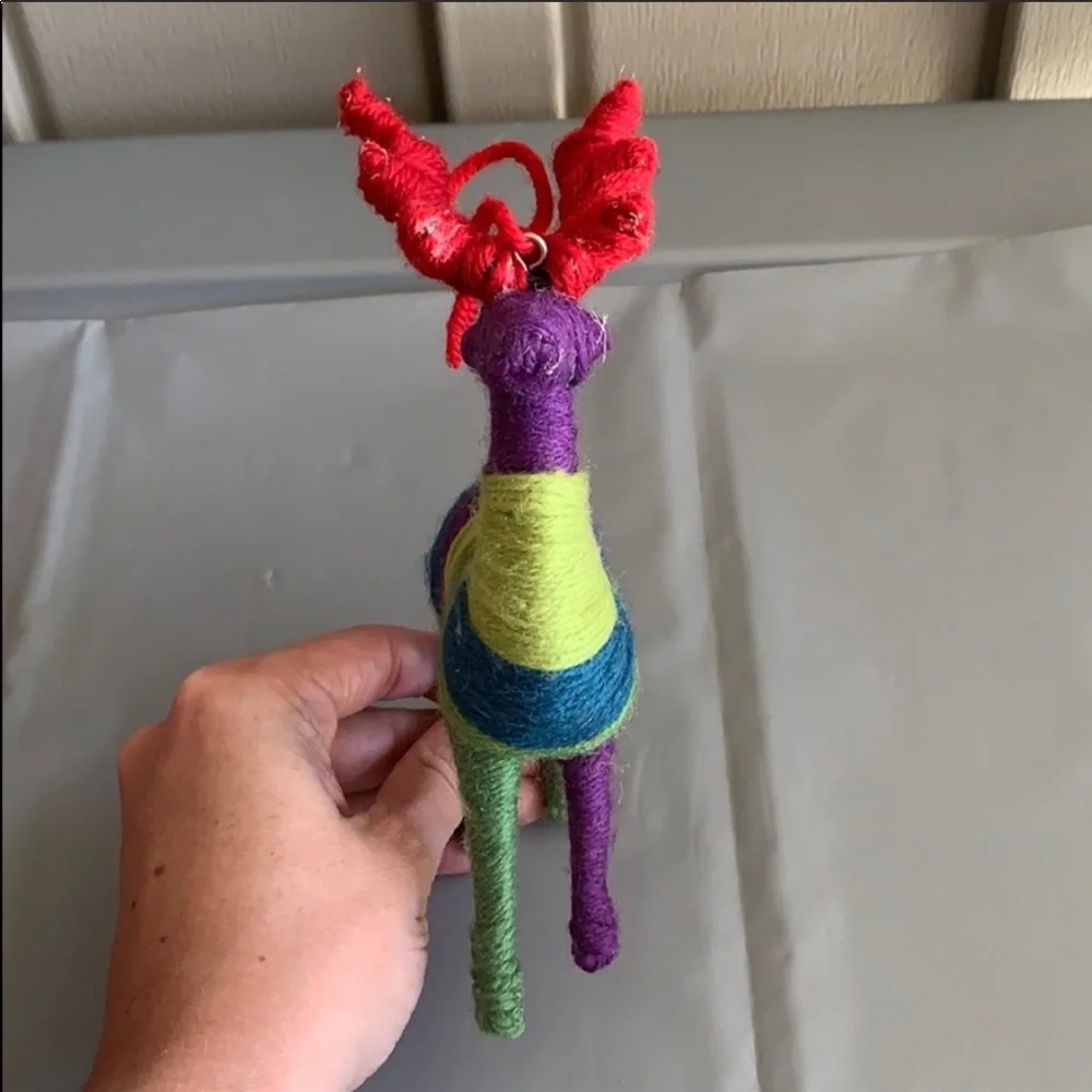 Multicolored Deer Christmas Ornament